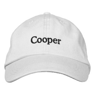 Modern Custom name text black white Embroidered Hat
