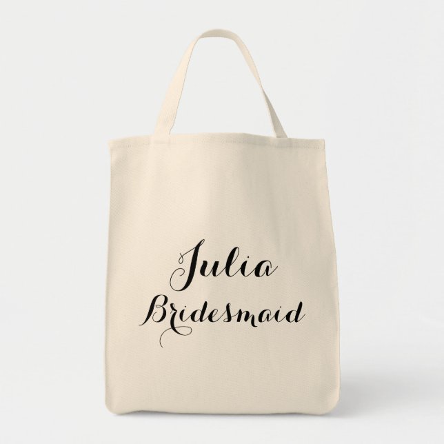 Modern custom name tote bag (Front)