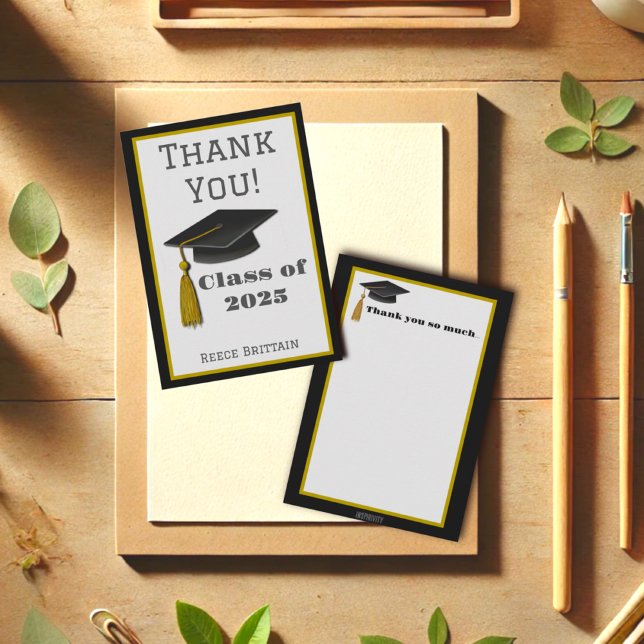 Modern Custom Name Trendy Graduation Cap Card (Creator Uploaded)