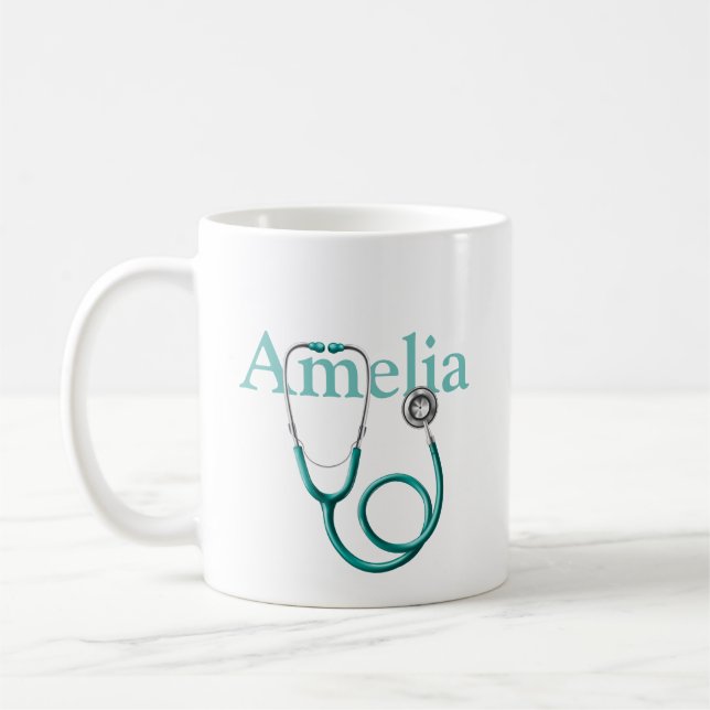 Modern custom New Doctor Birthday doctorate gift Coffee Mug (Left)