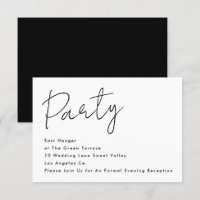 Modern Custom Party Black White Wedding Reception