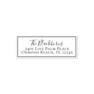 Modern Custom Personalised Return Address Label Self-inking Stamp