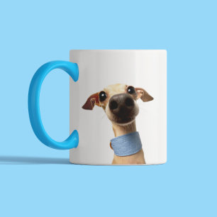Modern Custom Pet Photo Meeko Two-Tone Coffee Mug