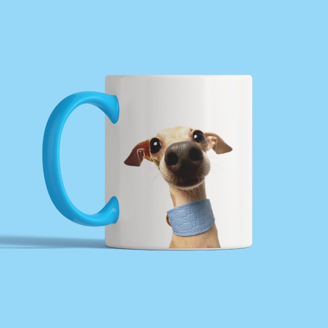 Modern Custom Pet Photo | Meeko Two-Tone Coffee Mug (Creator Uploaded)
