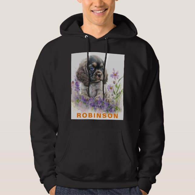 Modern Custom Photo and Name Personalised Funny Hoodie (Front)