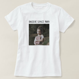 Modern Custom Photo Birthday Trip Unique Gift Idea T-Shirt