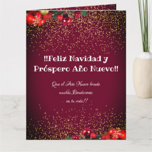 Modern Custom Photo Christmas Feliz Navidad Card