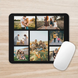 Modern Custom Photo Collage Family Personalized Mouse Pad