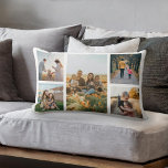 Modern Custom Photo Collage Lumbar Cushion<br><div class="desc">Create your own custom photo pillow,  simply add your favourite pictures for a personalised family throw pillow.</div>