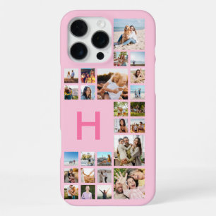 Modern Custom Photo Collage Personalised Monogram iPhone 16 Pro Max Case