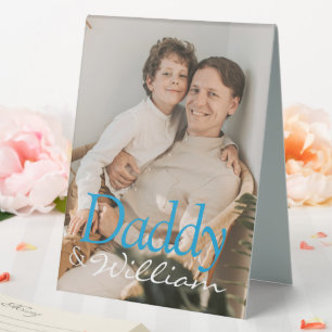 Modern Custom Photo Daddy & Baby Name Keepsake
