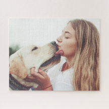 Modern Custom Photo Dog Kisses
