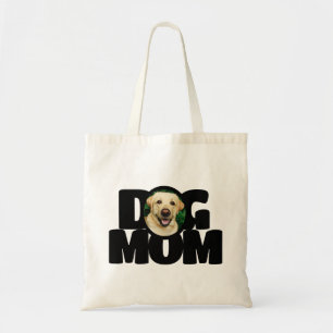 Modern Custom Photo Dog Mum Typography Tote Bag