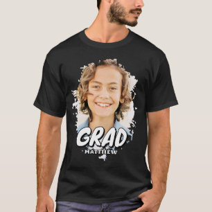 Modern Custom Photo Grad Personalised Name T-Shirt