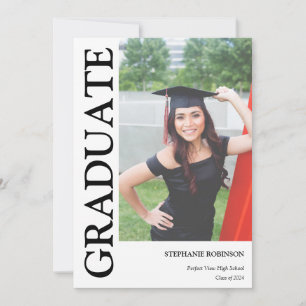 Modern Custom Photo Graduation Announcement