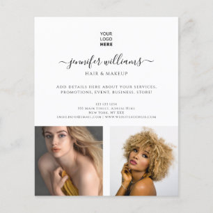 Modern Custom Photo Logo Promotional White Flyer