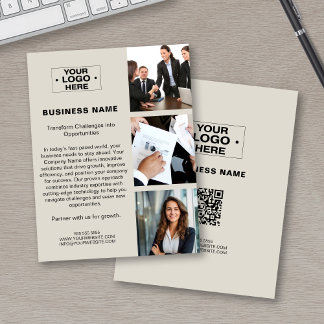 Modern Custom Photo Logo QR Corporate Business Flyer