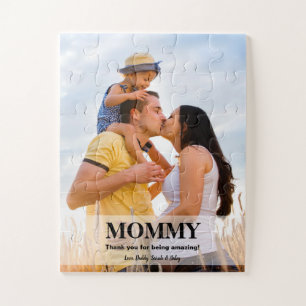 Modern Custom Photo Mummy You're amazing  Jigsaw Puzzle