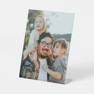 Modern Custom Photo Pedestal Sign