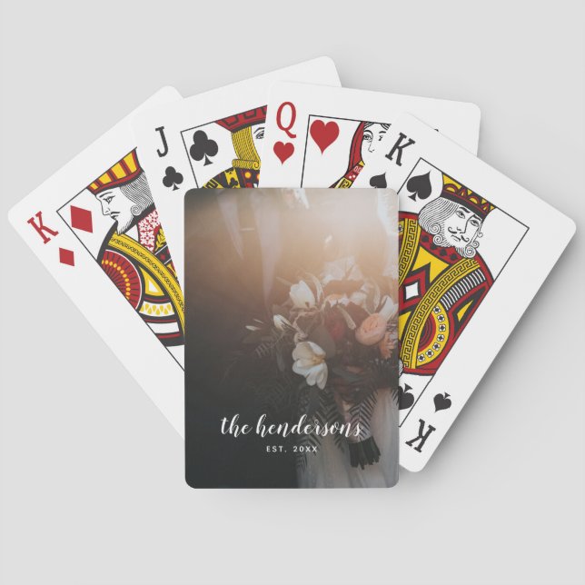 Modern Custom Photo Playing Cards (Back)