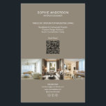Modern Custom Photo QR Taupe Professional Business Flyer<br><div class="desc">Promote your brand with this sleek and customisable professional flyer, designed to make a lasting impression. Upload 3 personal or portfolio photos, add your custom text or list of services, and include your contact details to help clients reach you easily. A scannable QR code links directly to your consultation booking...</div>