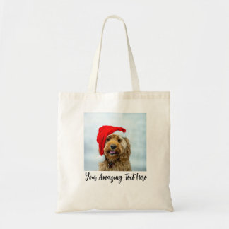 Modern Custom Photo Text Typography Personalised  Tote Bag