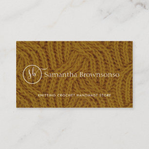 Modern Custom Photo Yarn Knitting Crochet Business Card