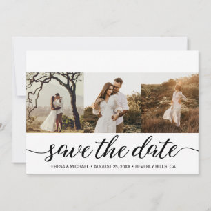 Modern Custom Photos Minimalist Wedding Save The Date