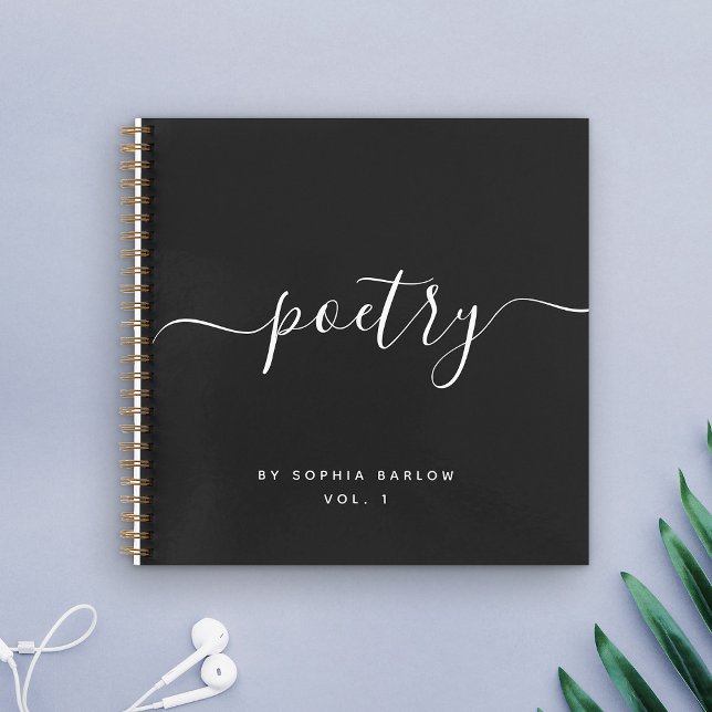 Modern Custom Poetry Minimalist Calligraphy Notebook (Creator Uploaded)