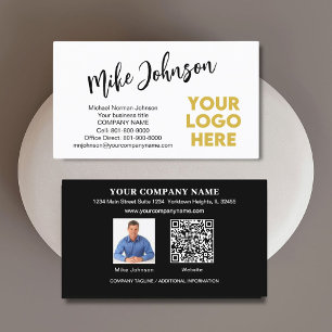 Modern Custom Professional Logo QR Code Business Card