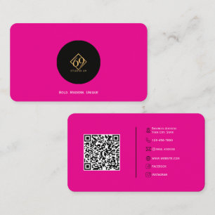 Modern Custom QR Code Business Card with Logo