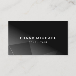 Modern Custom QR Code Consultant Black Simple Business Card