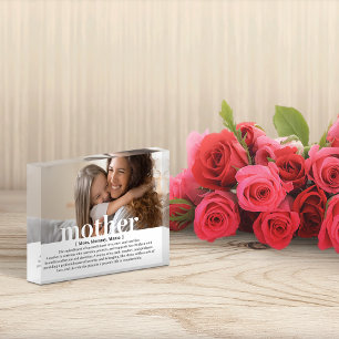 Modern Custom Quote Best Mum Photo Block