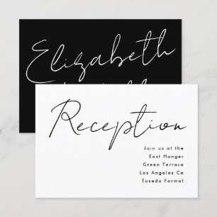 Modern Custom Rehearsal Dinner Wedding Reception I Invitation