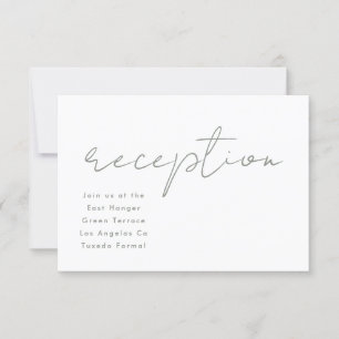 Modern Custom Rehearsal Dinner Wedding Reception Invitation