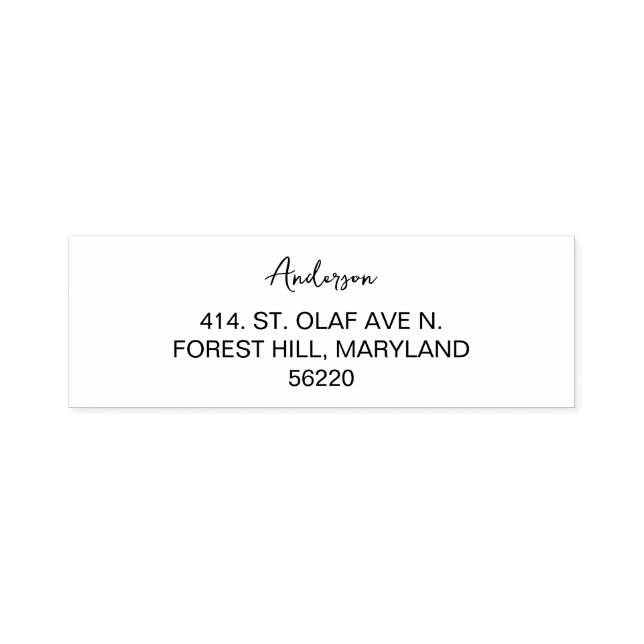 Modern Custom Return Address Personalized Address  Self-inking Stamp (Design)