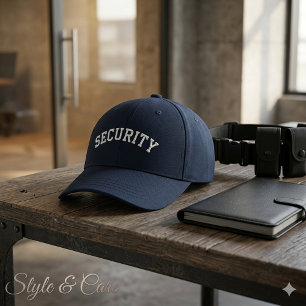 Modern Custom SECURITY Text Embroidered Hat