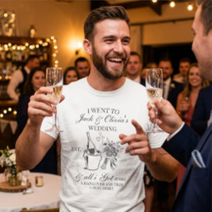 Modern Custom Simple Wedding Couple   Black Text T-Shirt