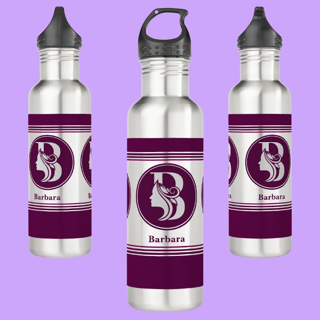 Modern Custom Stylish Name Monogram Letter ( B ) 710 Ml Water Bottle (Creator Uploaded)