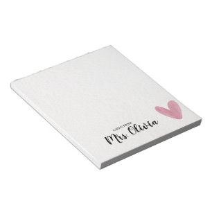 Modern Custom Teacher Desk Notepad