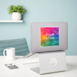 Modern Custom Template Your Business Company Logo<br><div class="desc">Custom Elegant Modern Minimalist Template Upload Business Company Corporate Logo Name Here Add QR Code Promotional Custom-Cut Vinyl Sticker / Tablet & Laptop Cases / Laptop Stickers & Skins / Medium 6" x 6" Laptop Sticker.</div>
