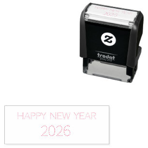 Modern Custom Text Happy New Years Self-inking Stamp