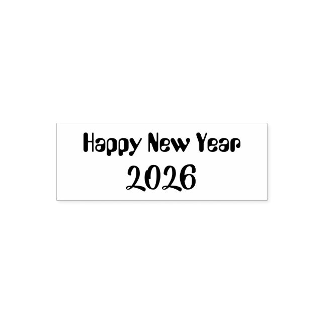 Modern Custom Text Happy New Years Self-inking Stamp (Design)