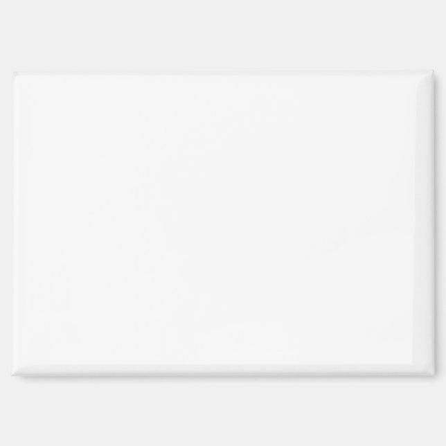 Modern Custom white simple Design Add Photo /Text Magnet (Front)