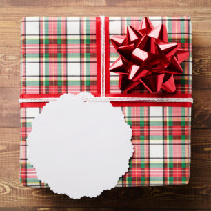 Modern Custom white simple Design Add Photo /Text Tree Decoration Card