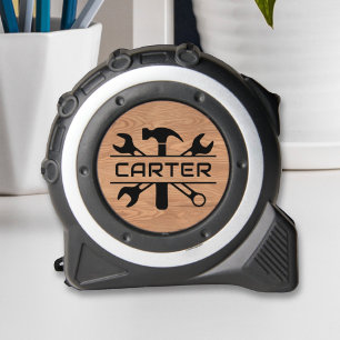 Modern Custom Wood Monogrammed Tools Name 1