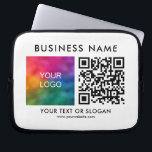 Modern Custom Your QR Code Business Logo Here Laptop Sleeve<br><div class="desc">Custom Business Company Corporate Logo Name QR Code Elegant Promotional Electronics Bags / Tablet & Laptop Cases / Laptop Sleeves / Neoprene Laptop Sleeve 10 inch.</div>