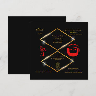 Modern Customisable Graduation Invitation   