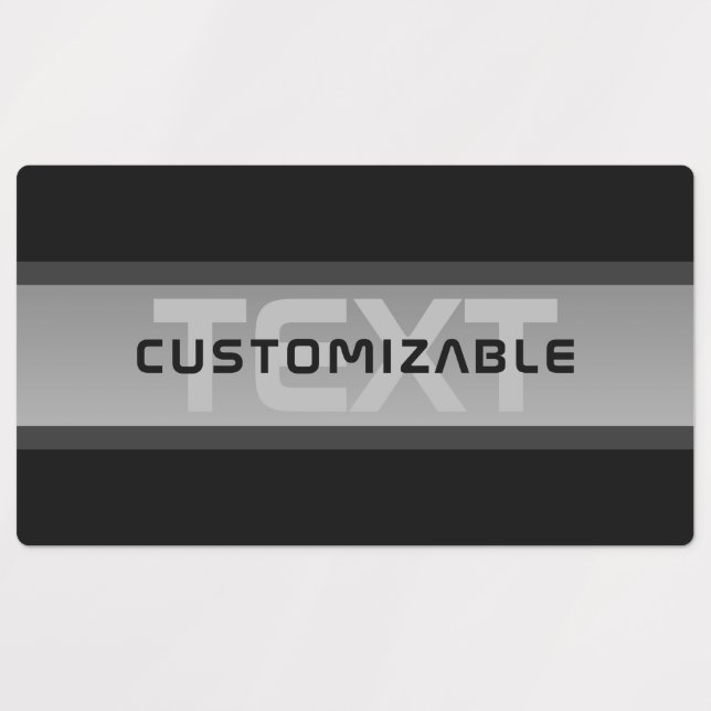 Modern Customisable Layered Text | Black & Grey (Design 1)