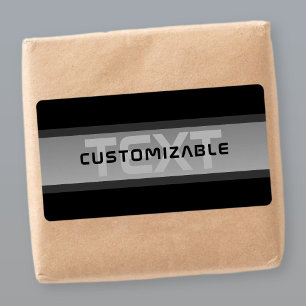 Modern Customisable Layered Text Black & Grey